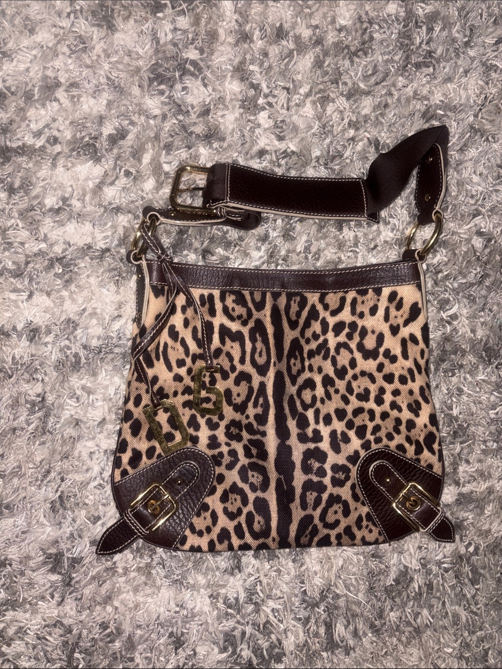 Dolce & Gabbana Leopard Print Hobo Bag